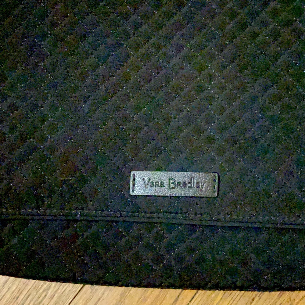 Vera Bradley convertible flap crossbody bag black/floral